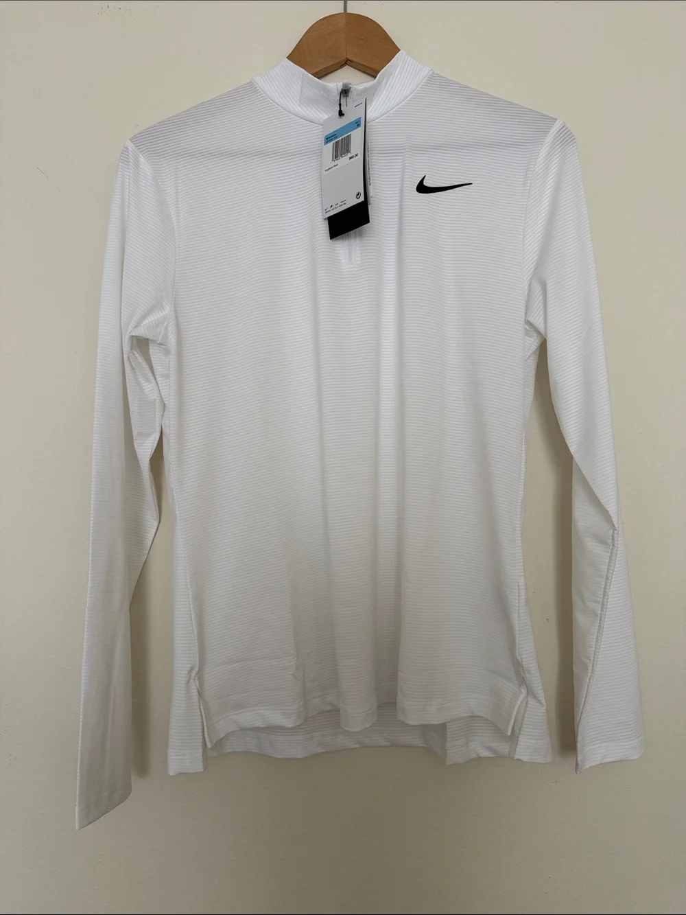 Nike White Long-Sleeve Half-Zip Training Top